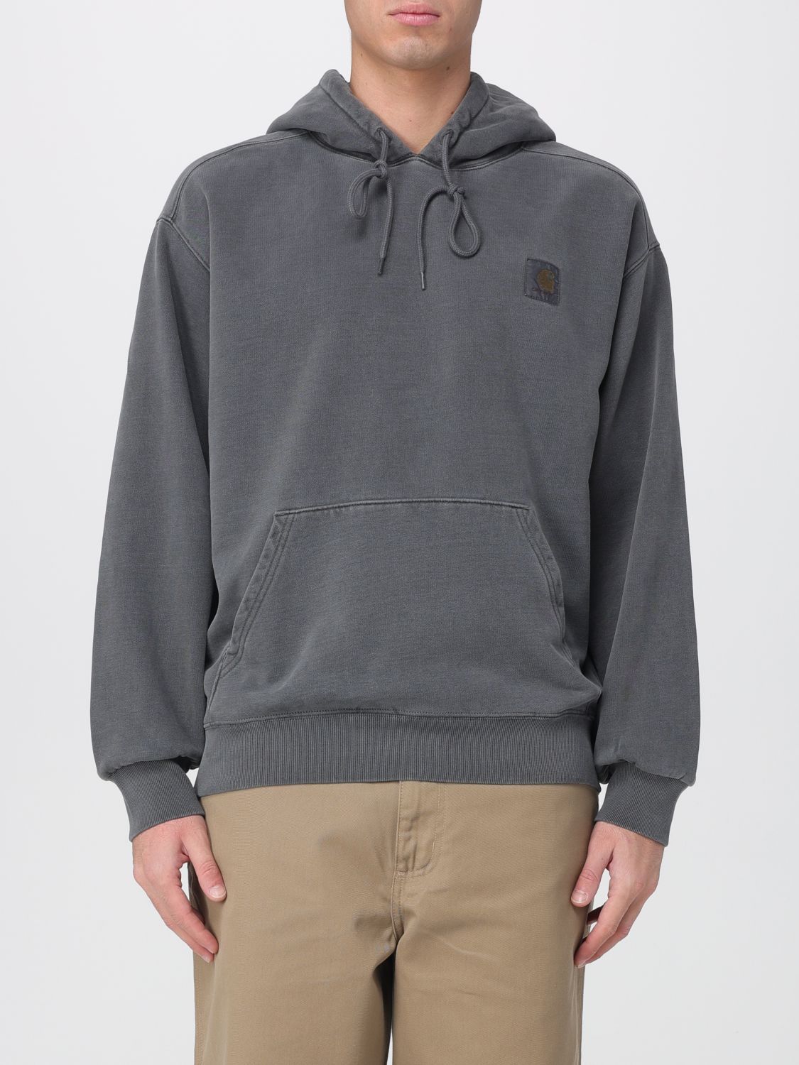 Carhartt Wip Dark Grey Cotton Hooded Vista Sweat In Gray