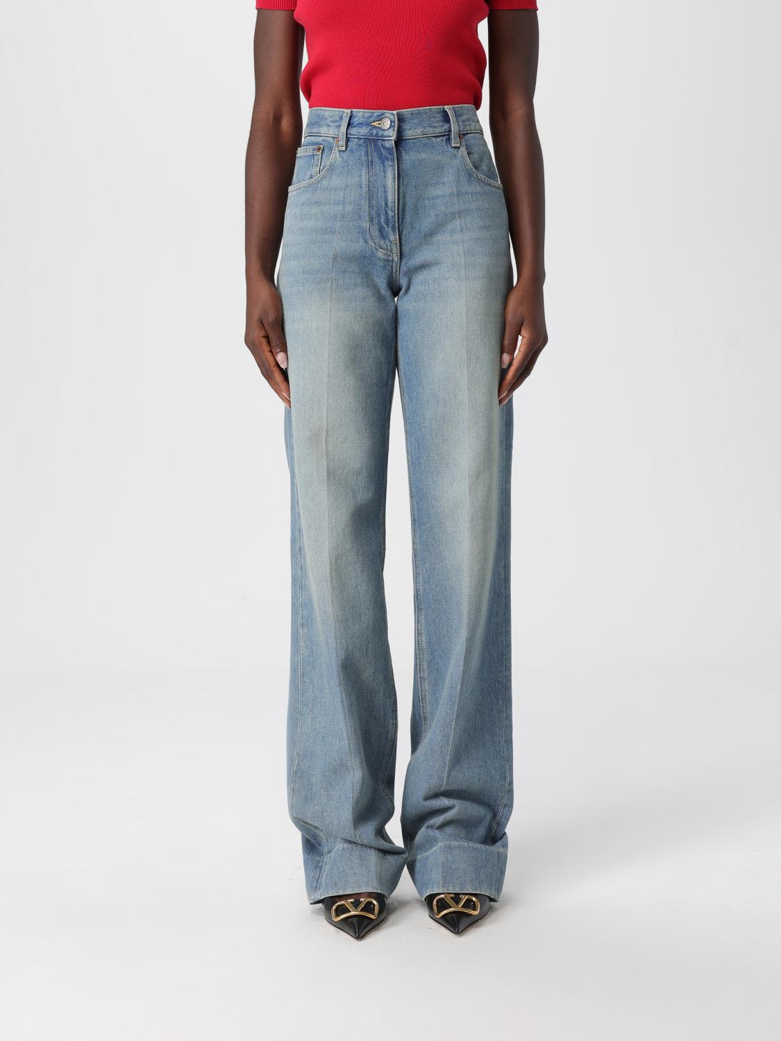 Valentino Jeans Woman Color Gnawed Blue In Blue