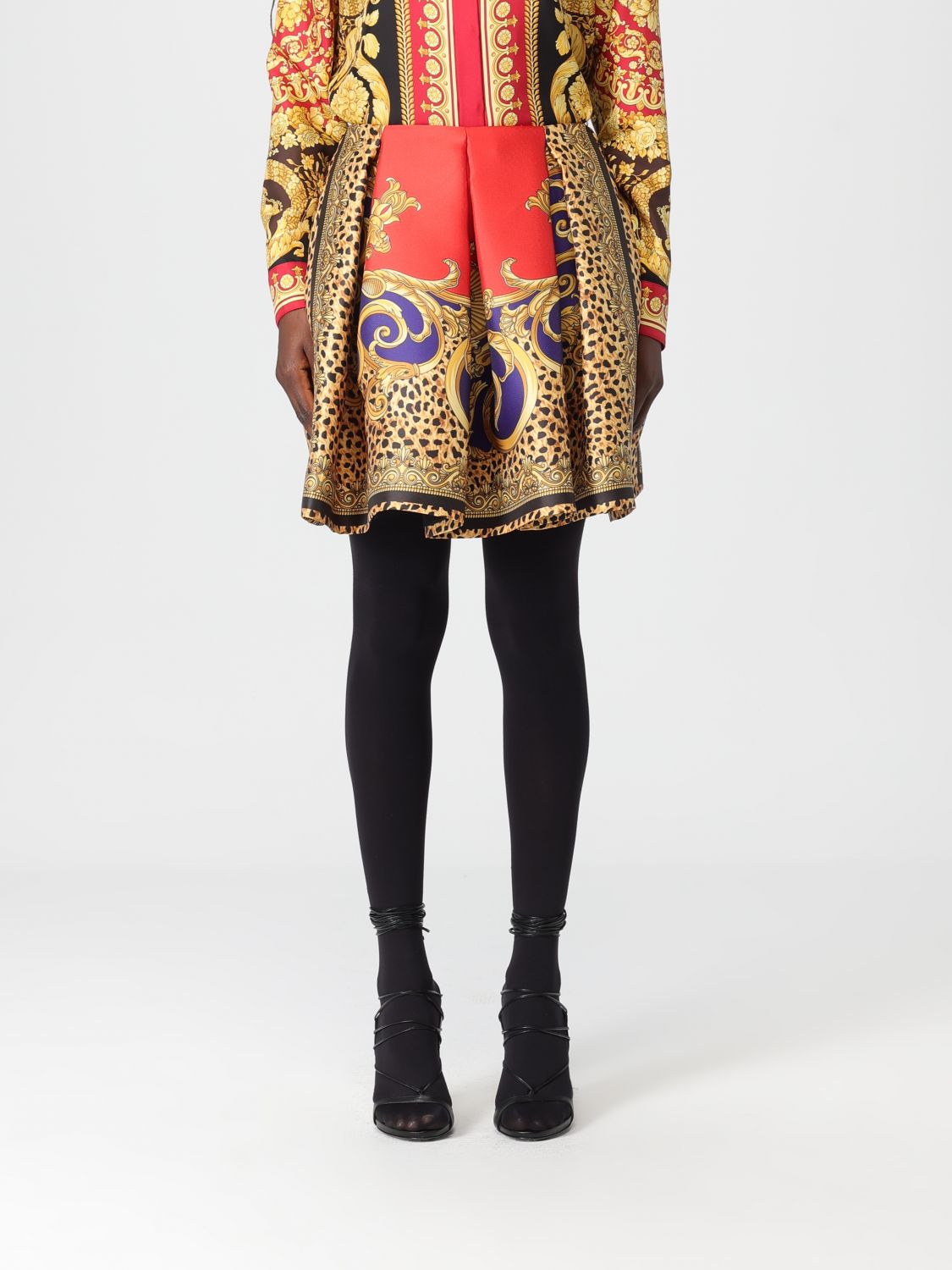 Skirt VERSACE Woman color Marine