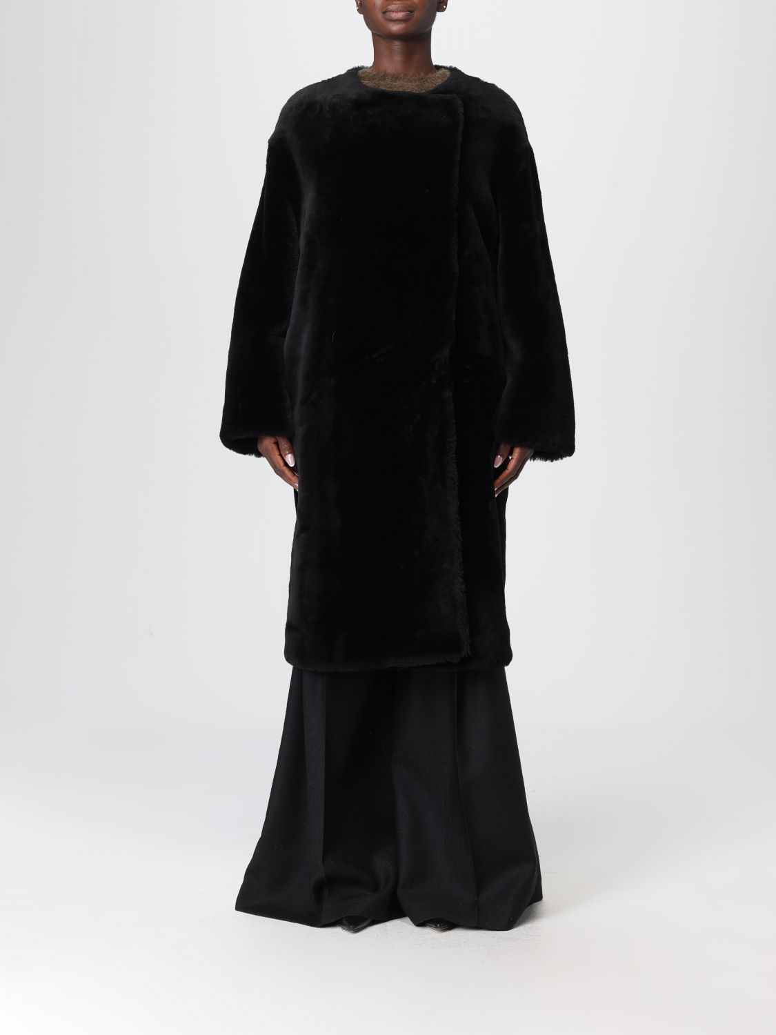 Totême Coat Toteme Woman Color Black In Black