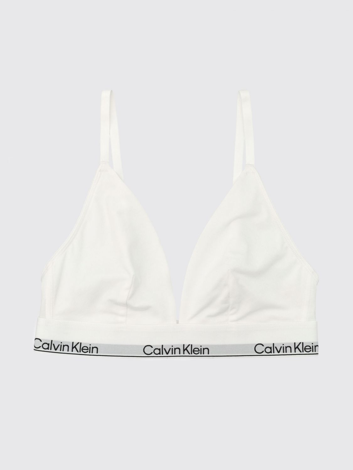 Calvin Klein Icon Cotton Modal Triangle Bralette In White