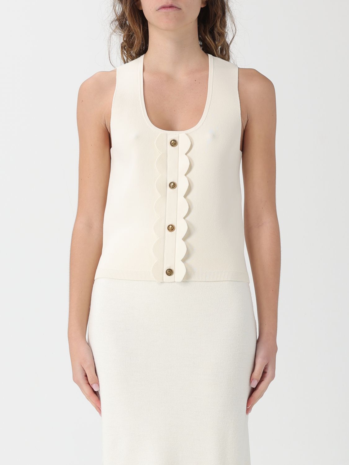 Twinset Sweater Woman Color Yellow Cream In Neutral