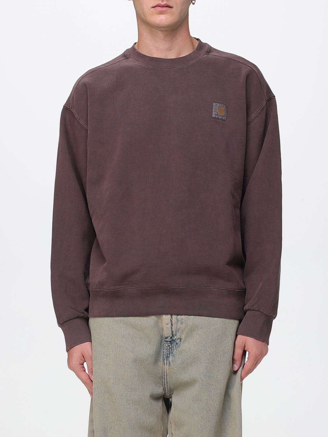 Carhartt Vista Sweat Garment Dyed Sweatshirts Brown In Brown
