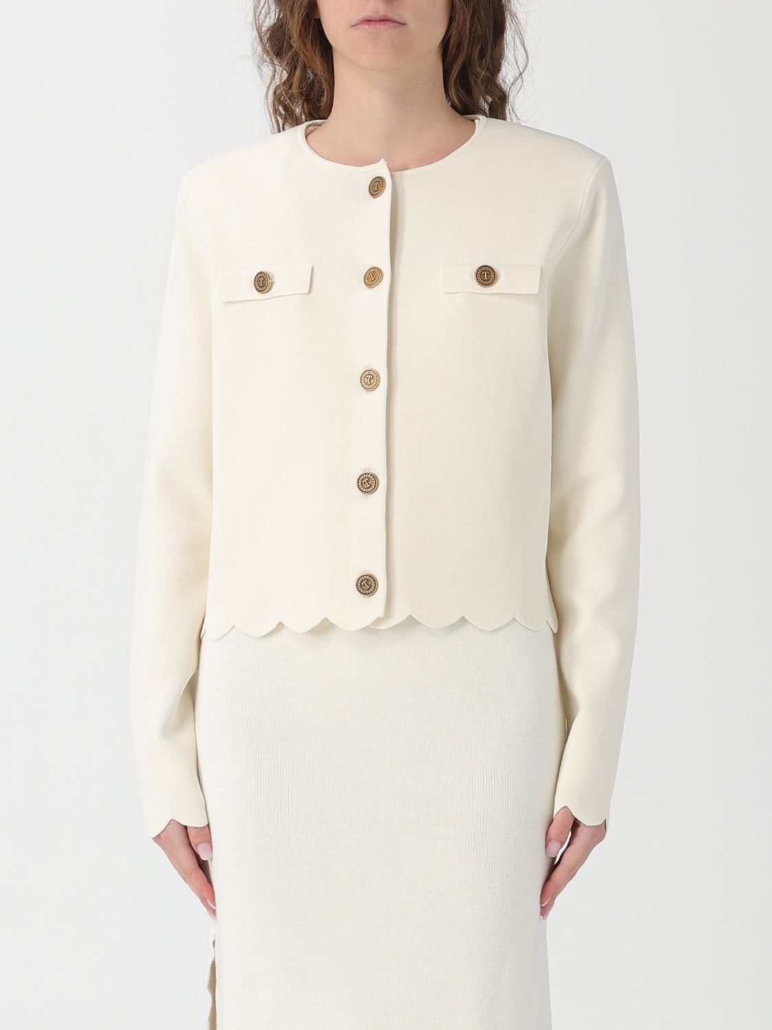 Twinset Jacket  Woman Color Yellow Cream In Neutral