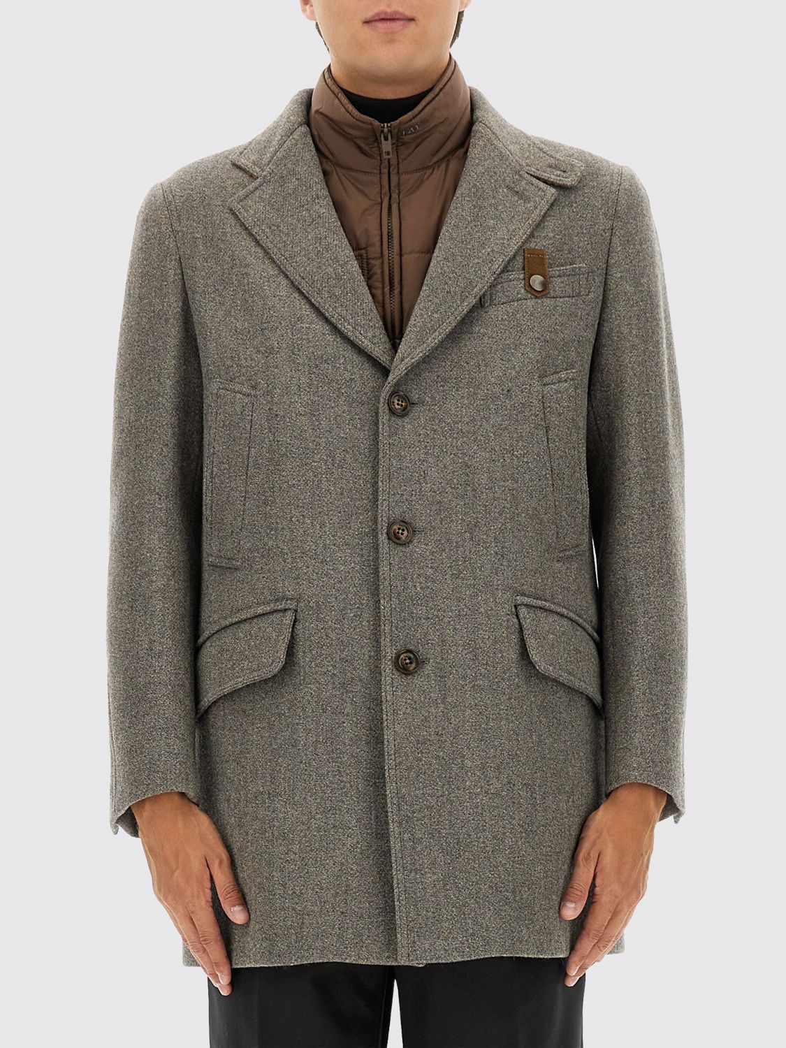 Fay "driving" Coat In Gray