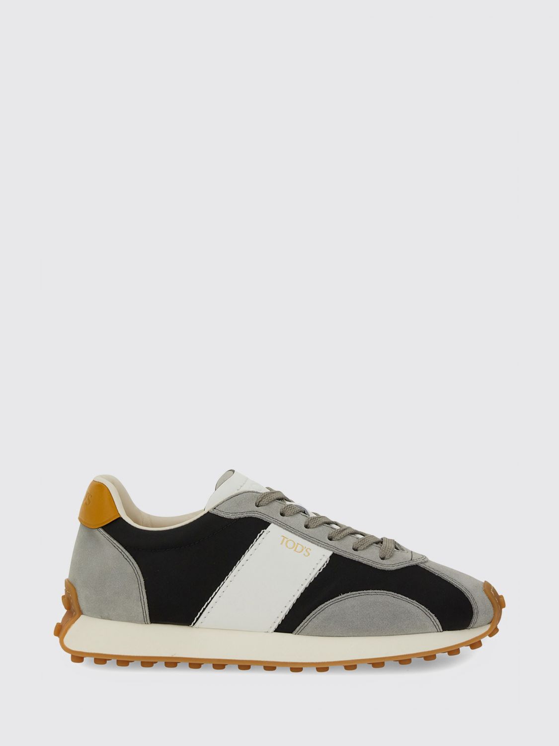 Tod's Sneakers With Contrast Panels And Round Toe In Gray