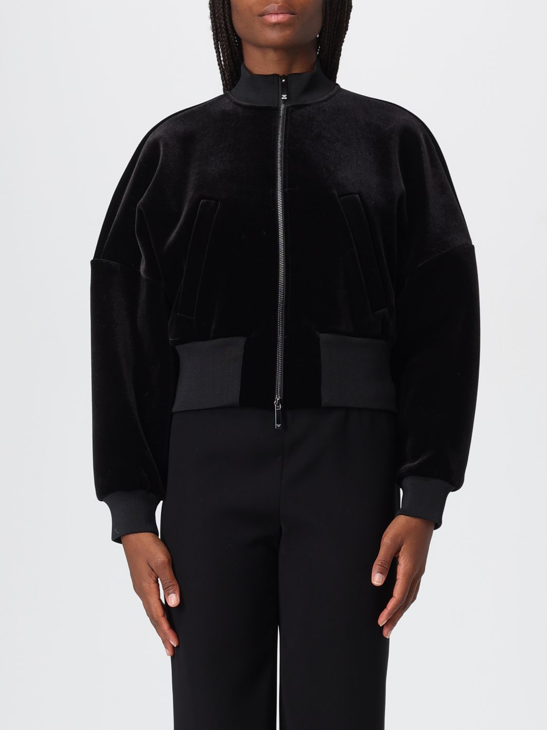 Emporio Armani Bomber Jacket In Black