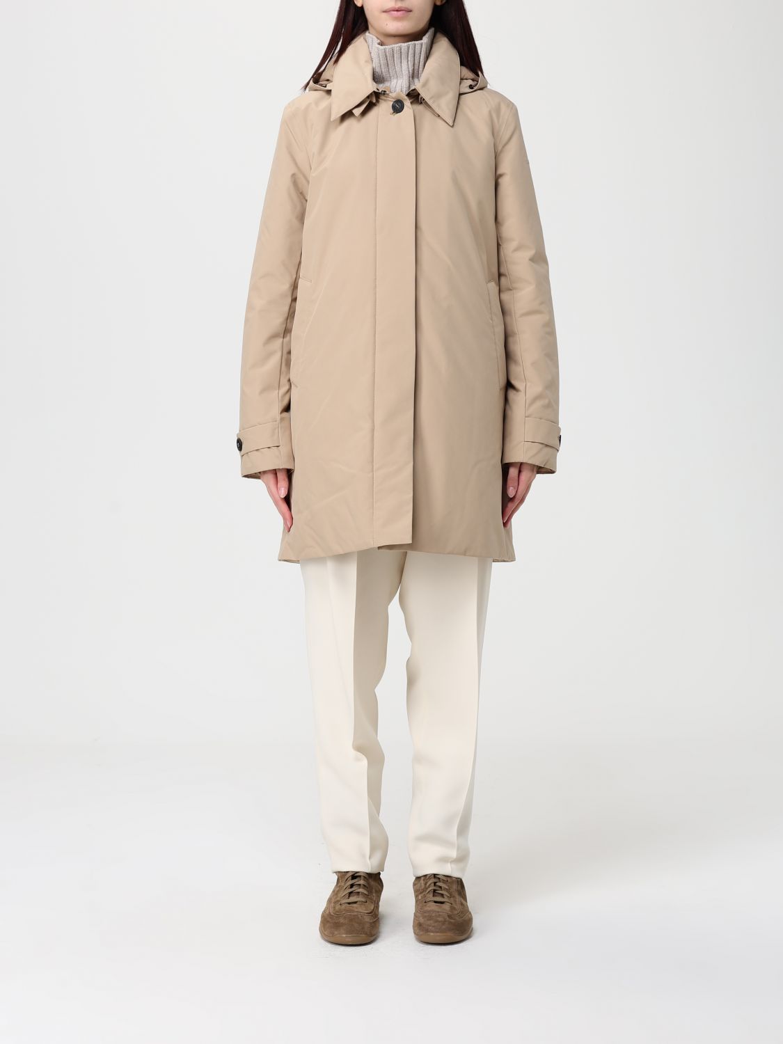 Save The Duck Coat  Woman Color Beige In Multi