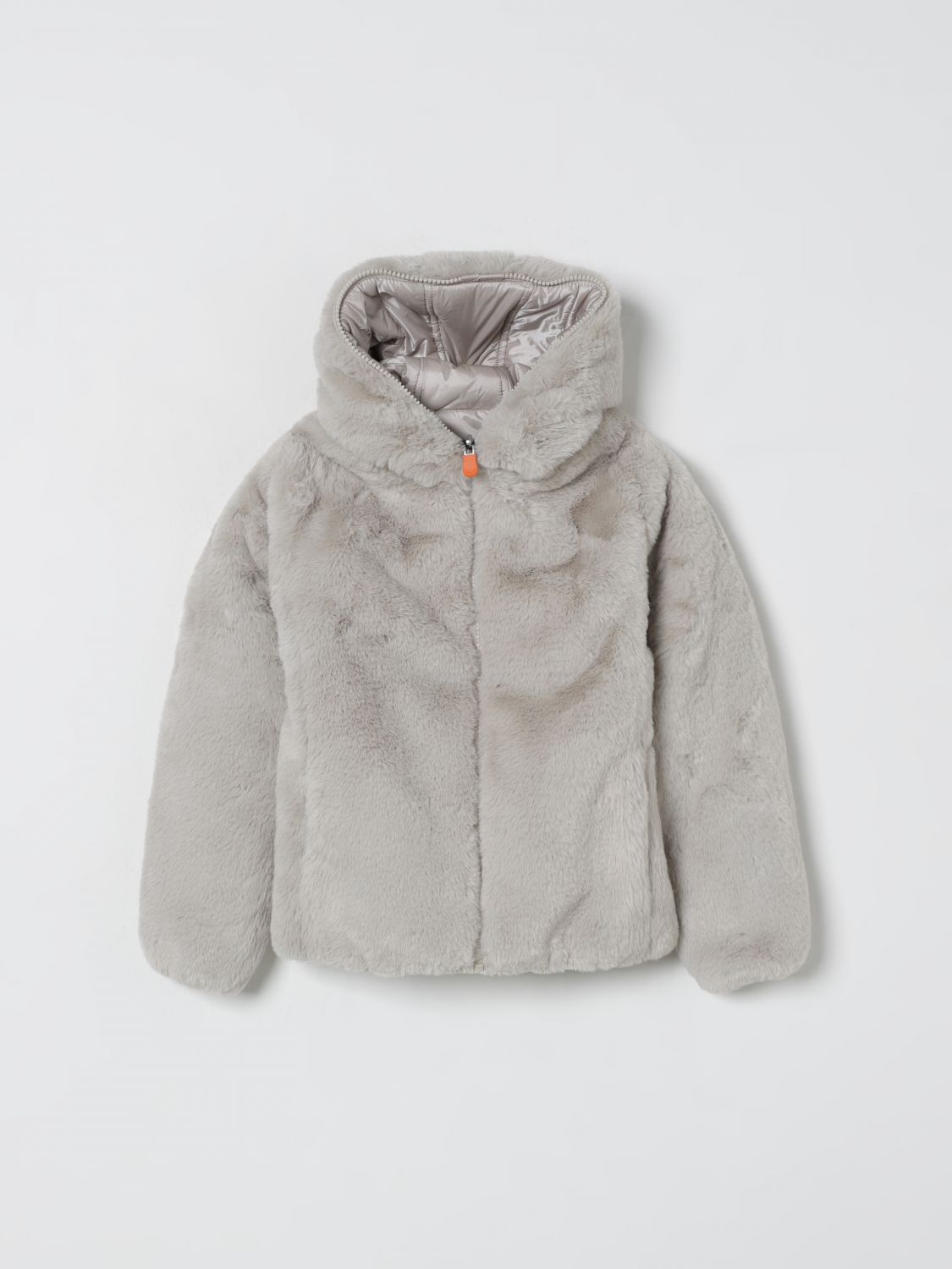 Save The Duck Fur Kids Color Beige In Gray