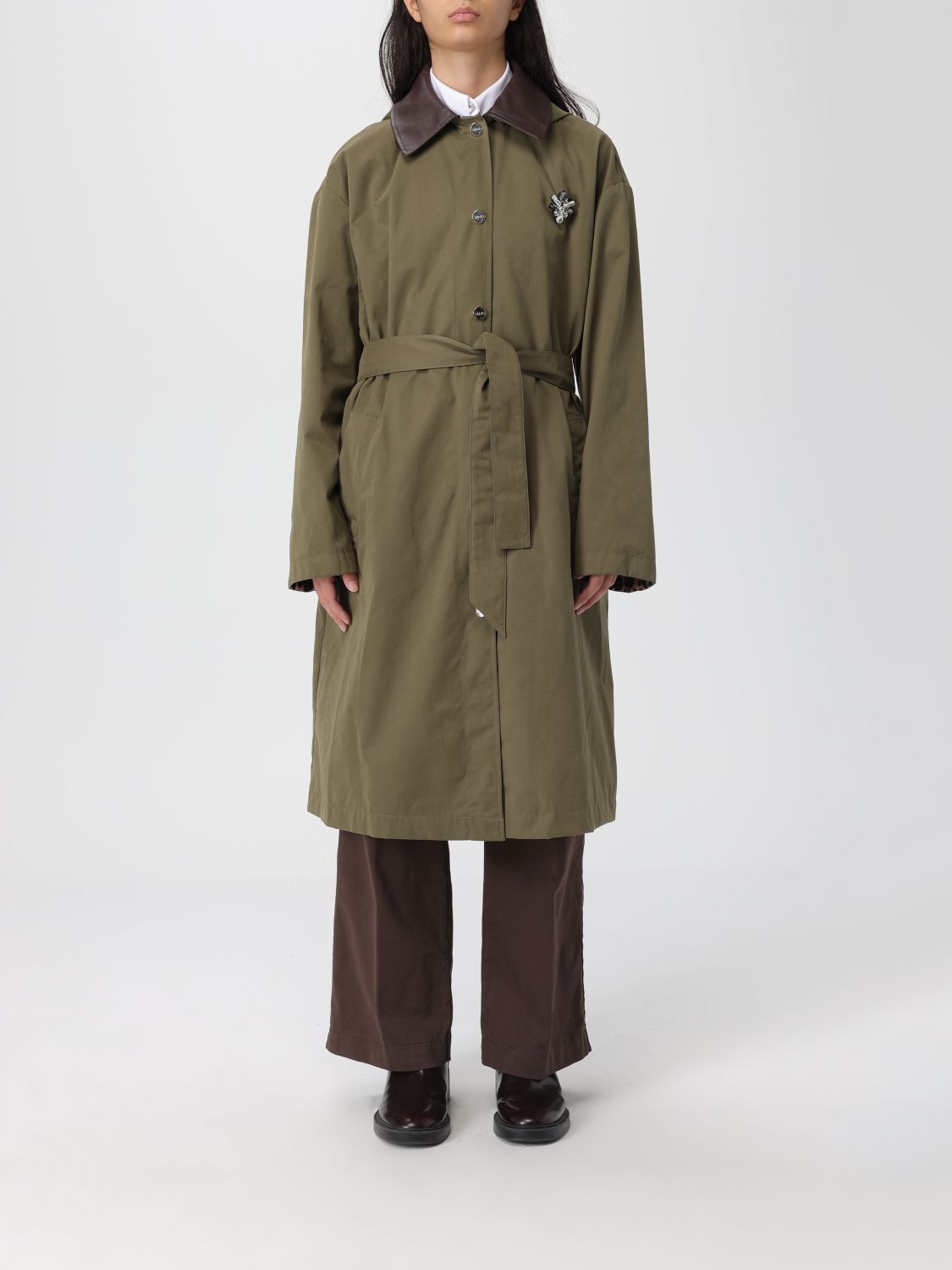 Liu •jo Coat Liu Jo Woman Color Olive In Green