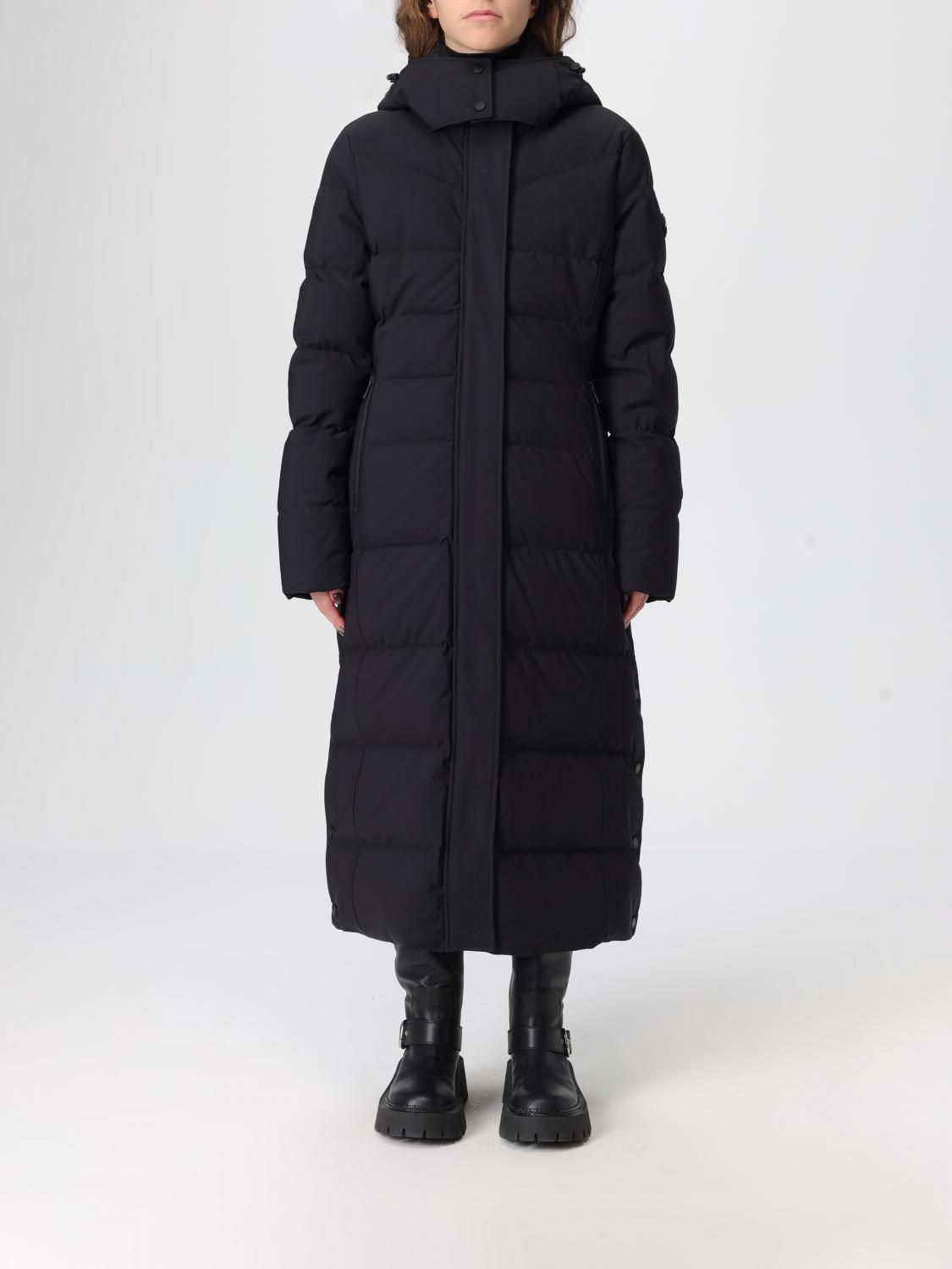 Moose Knuckles Jocada - Long Down Jacket With Hood In Black