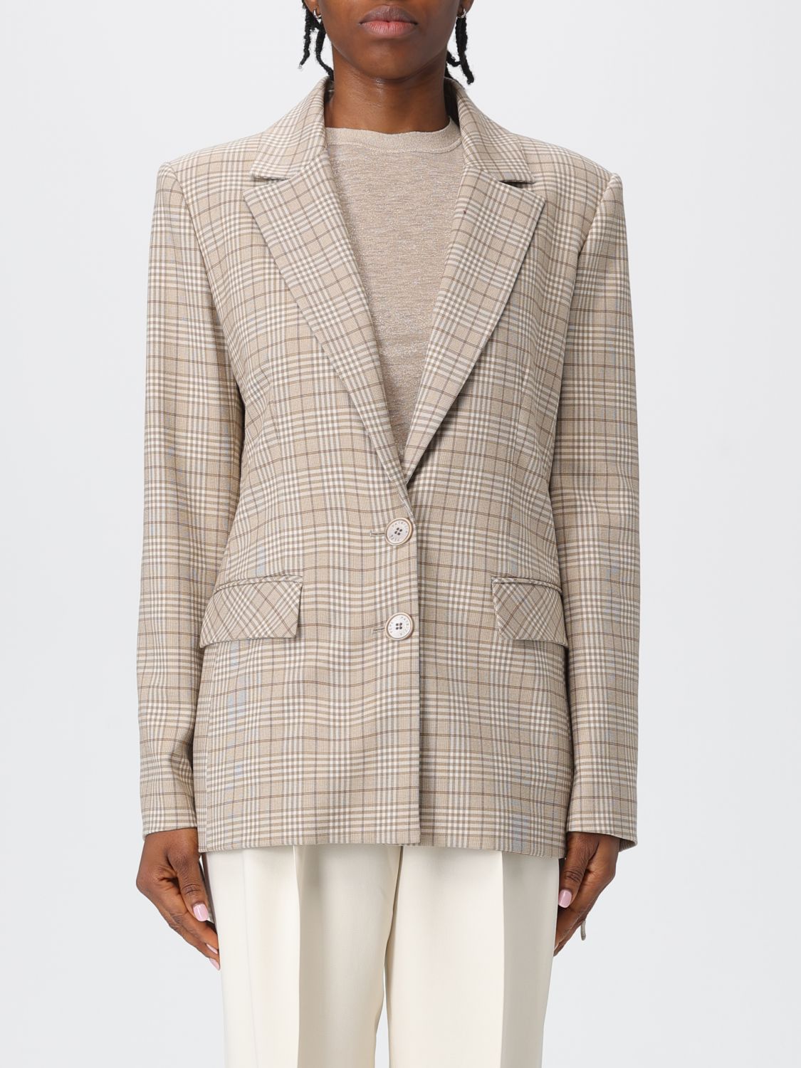 Patrizia Pepe Blazer Woman Color Beige In Neutral