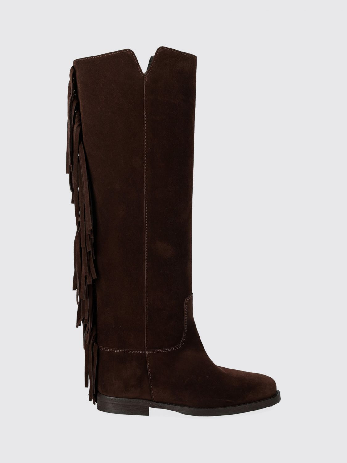 Via Roma 15 Boots Woman Color Brown In Brown