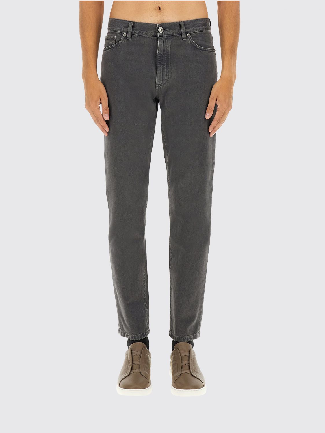 Zegna Denim Pants In Black