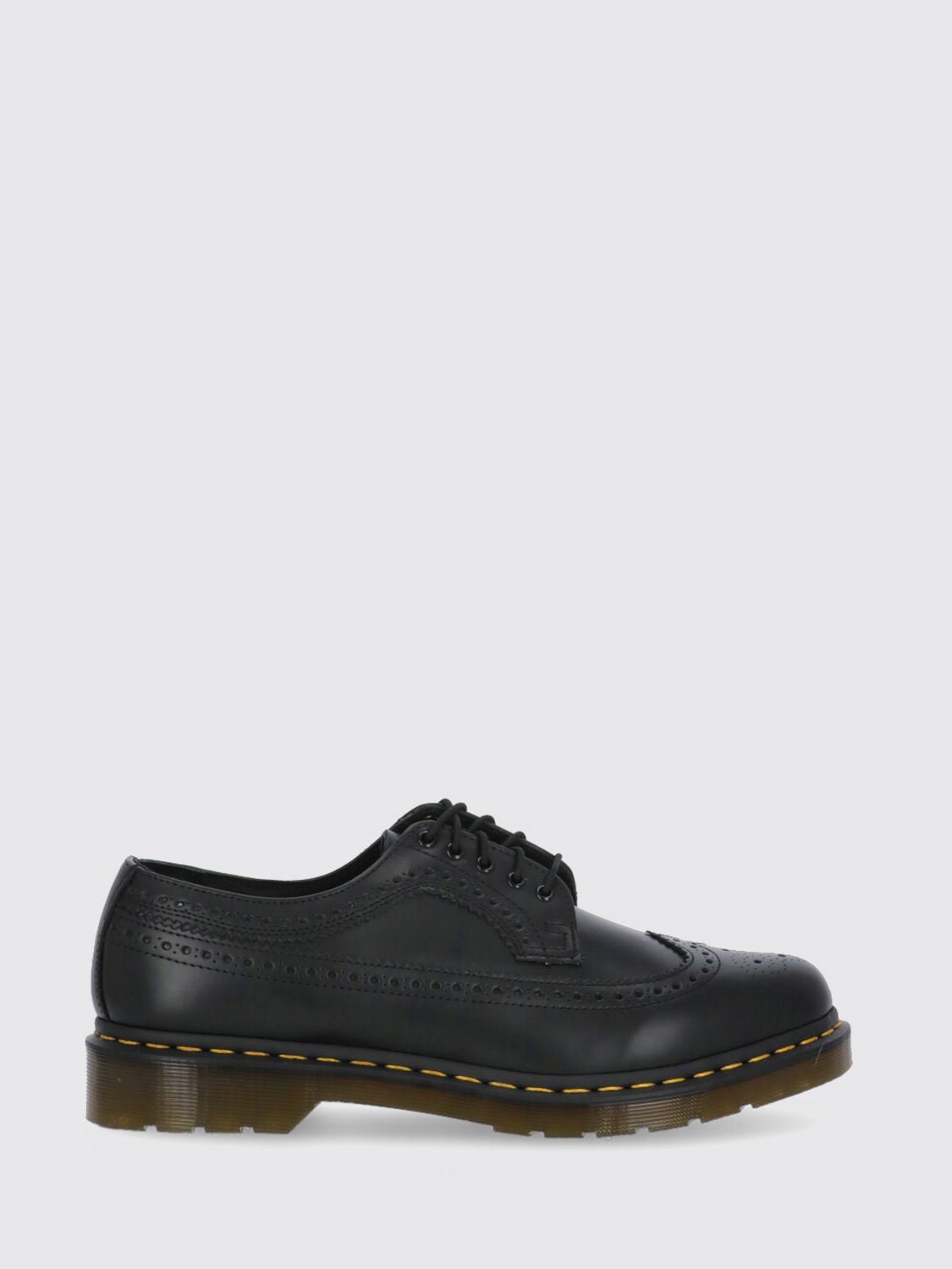 Dr. Martens Man Lace-up Shoes Black Size 11 Leather In Black