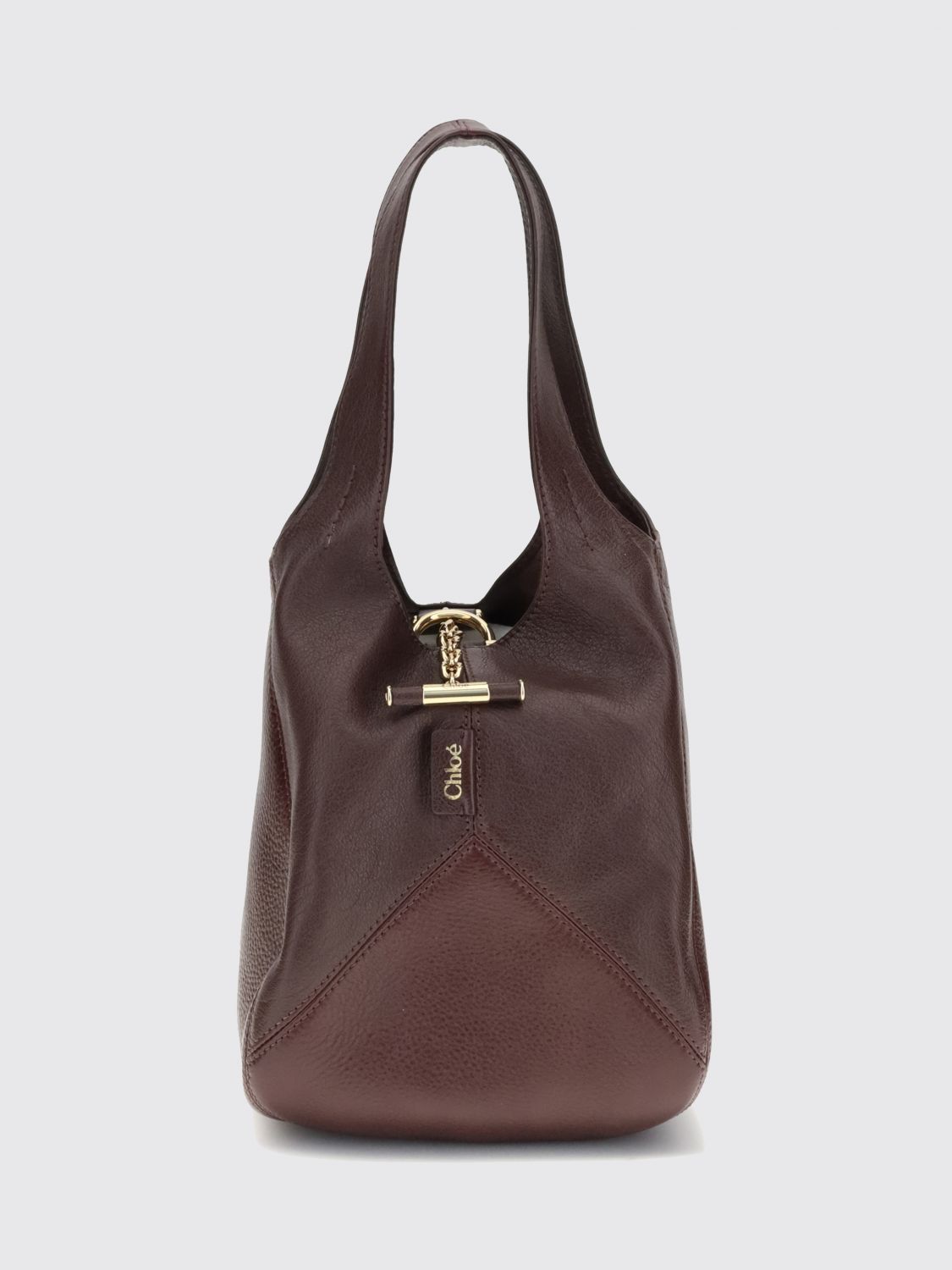 Chloé Chloe Balloon Grained Leather Hobo Bag In Brown