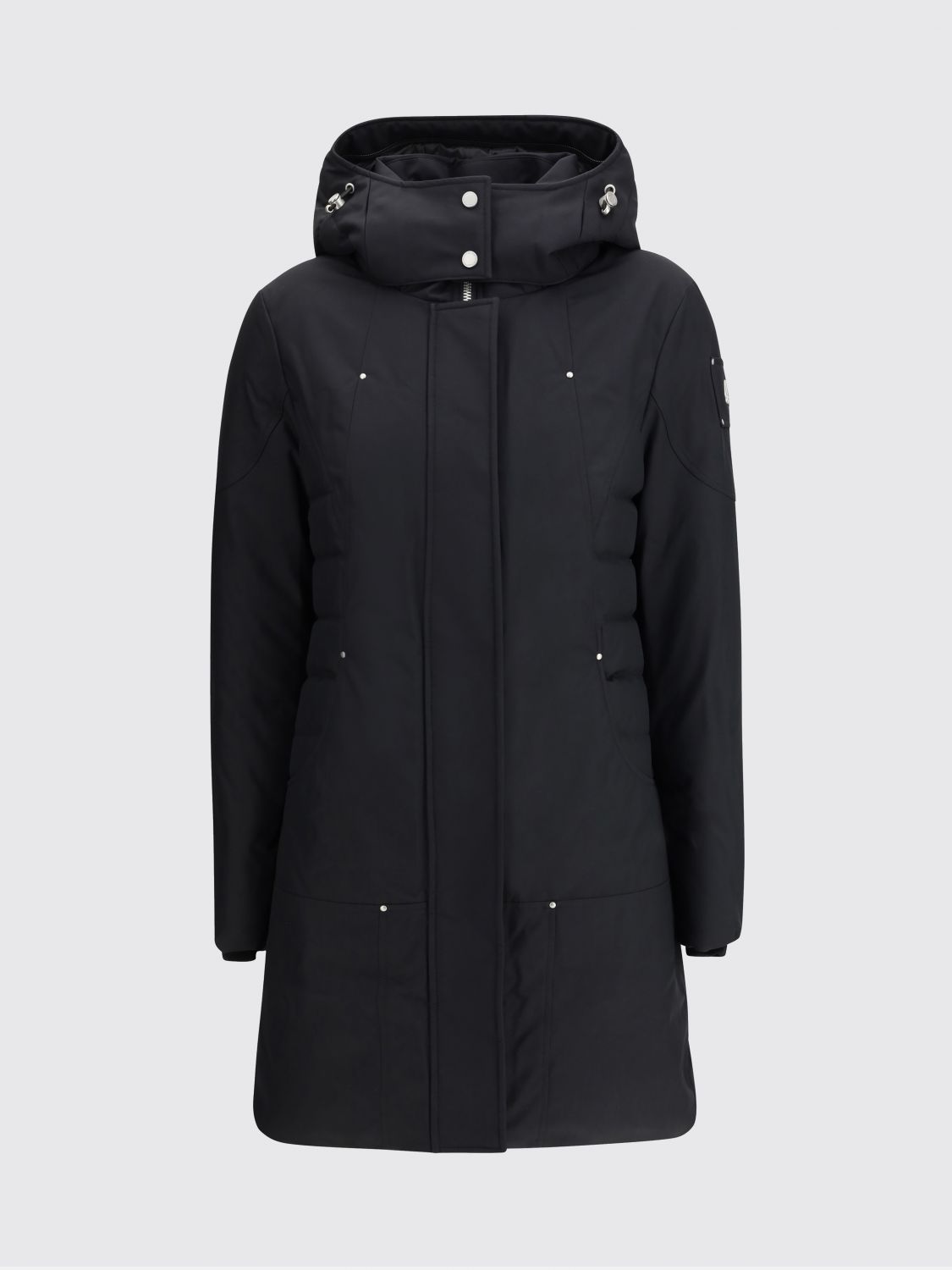 Moose Knuckles Black Recycled Polyester Parka In Black