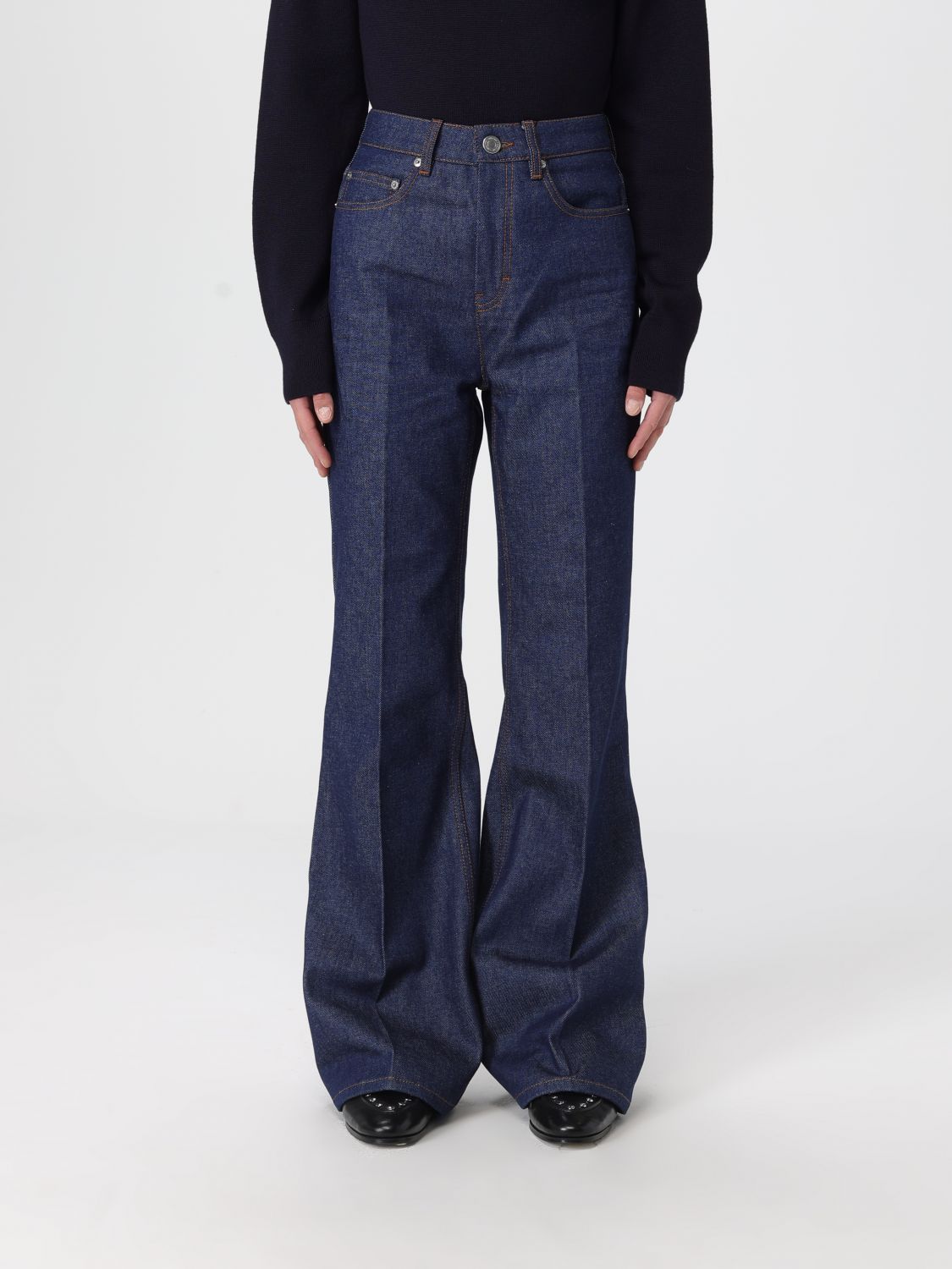 Ami Alexandre Mattiussi Jeans Ami Paris Woman Color Indigo In Purple