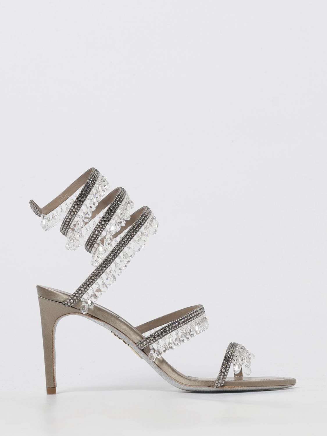 René Caovilla Heeled Sandal Rene Caovilla Woman Color Grey In Gray