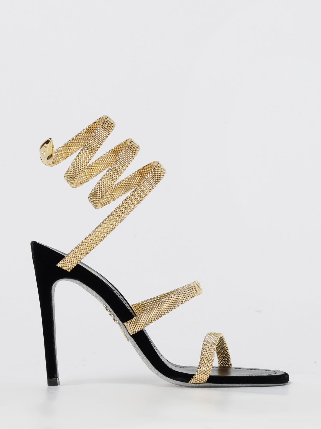 René Caovilla Heeled Sandal Rene Caovilla Woman Color Black In Gold