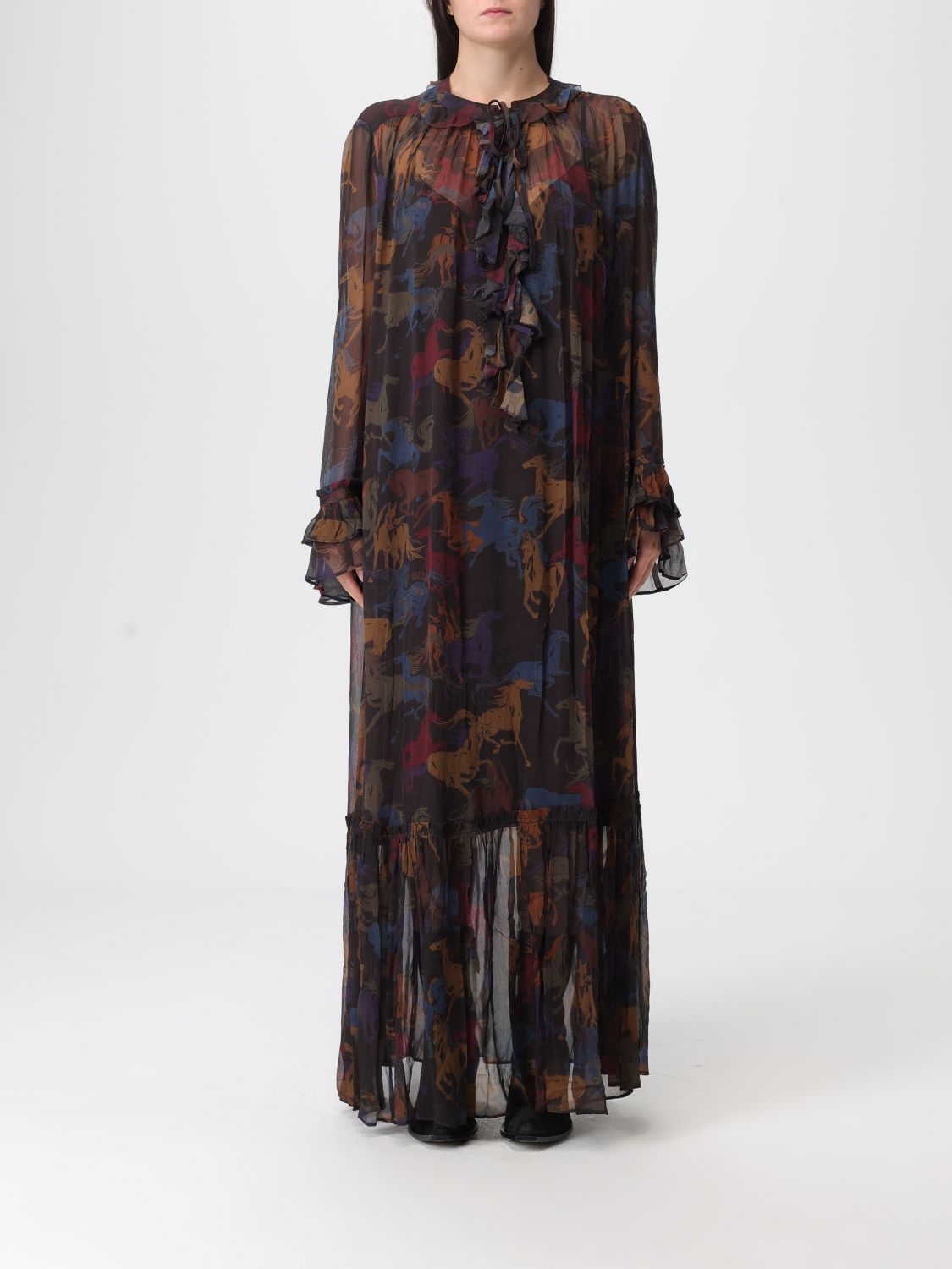 Zadig & Voltaire Dress  Woman Color Brown In Animal Print