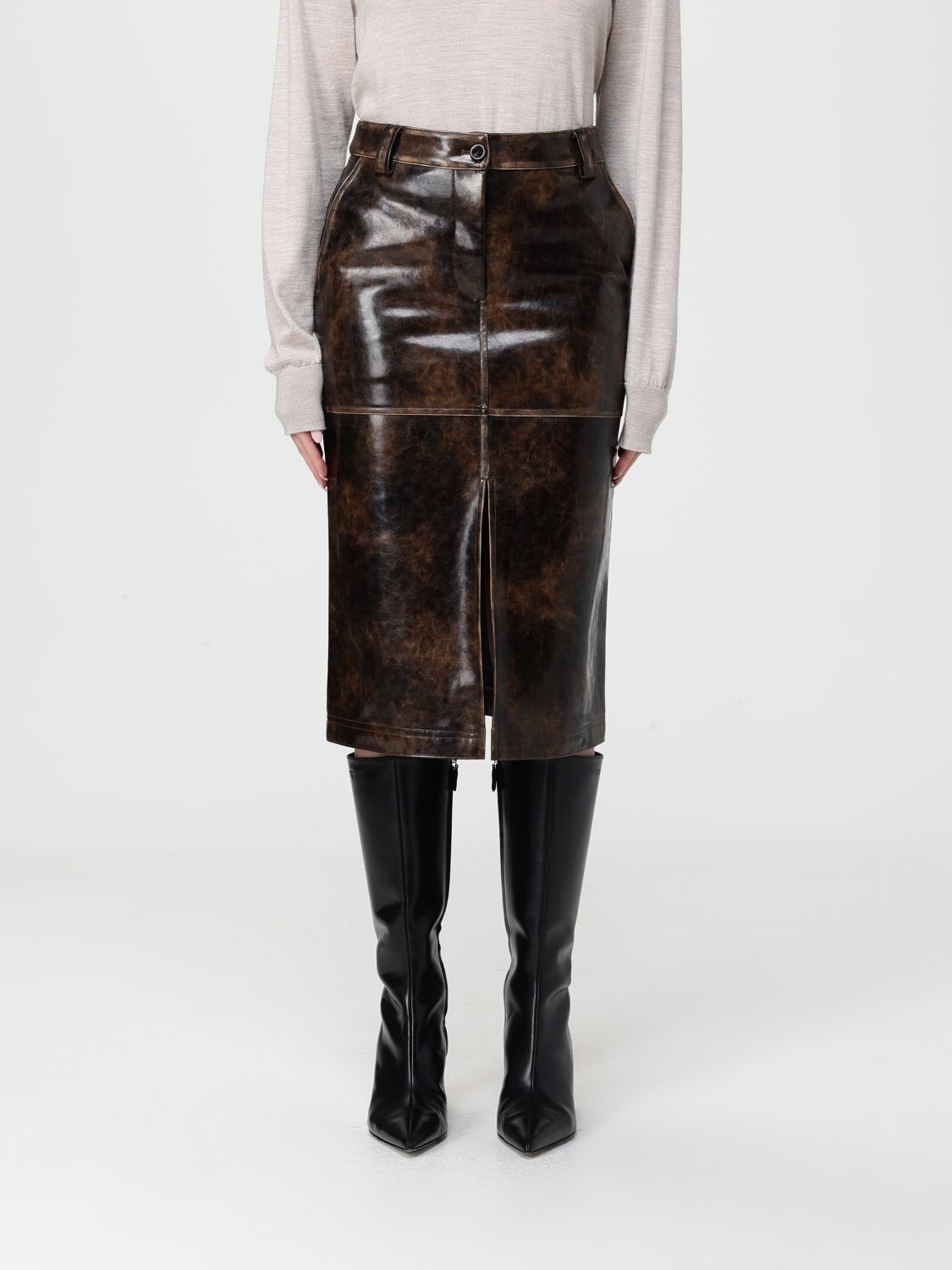 Patrizia Pepe Skirt  Woman Color Brown In Brown