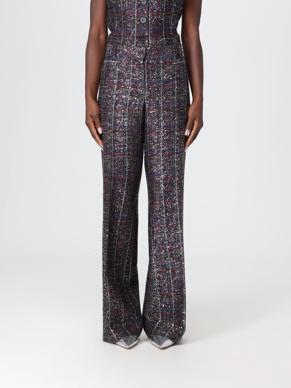 Missoni Pants Woman Color Black In Gray