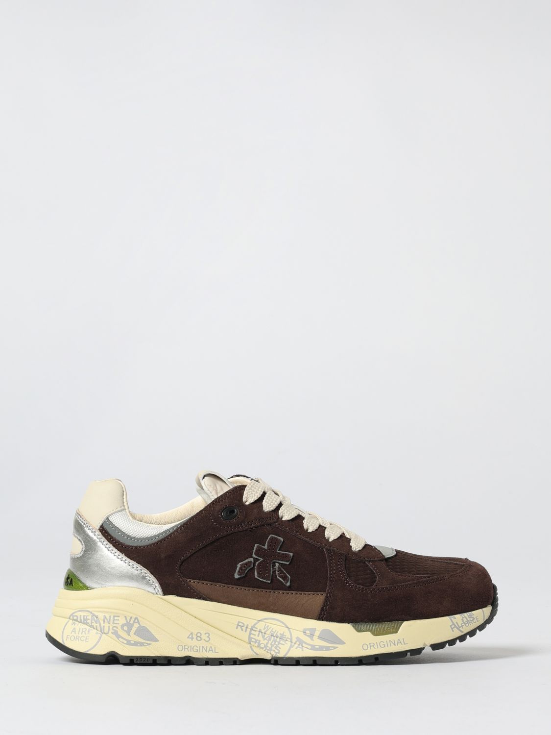 Premiata 'mased 7895' Brown Suede Blend Sneakers In Brown