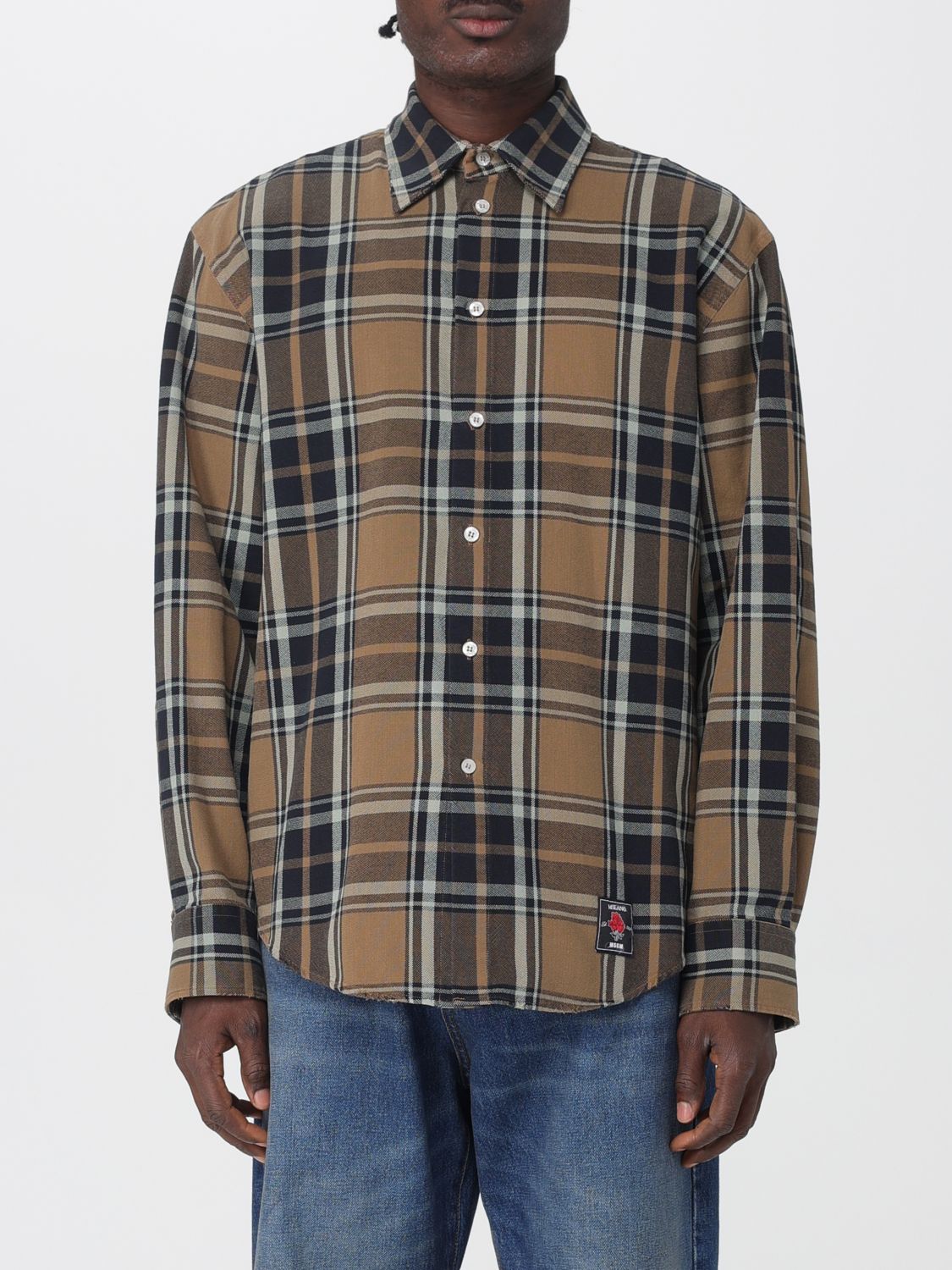 Msgm T-shirt  Men Color Beige In Brown
