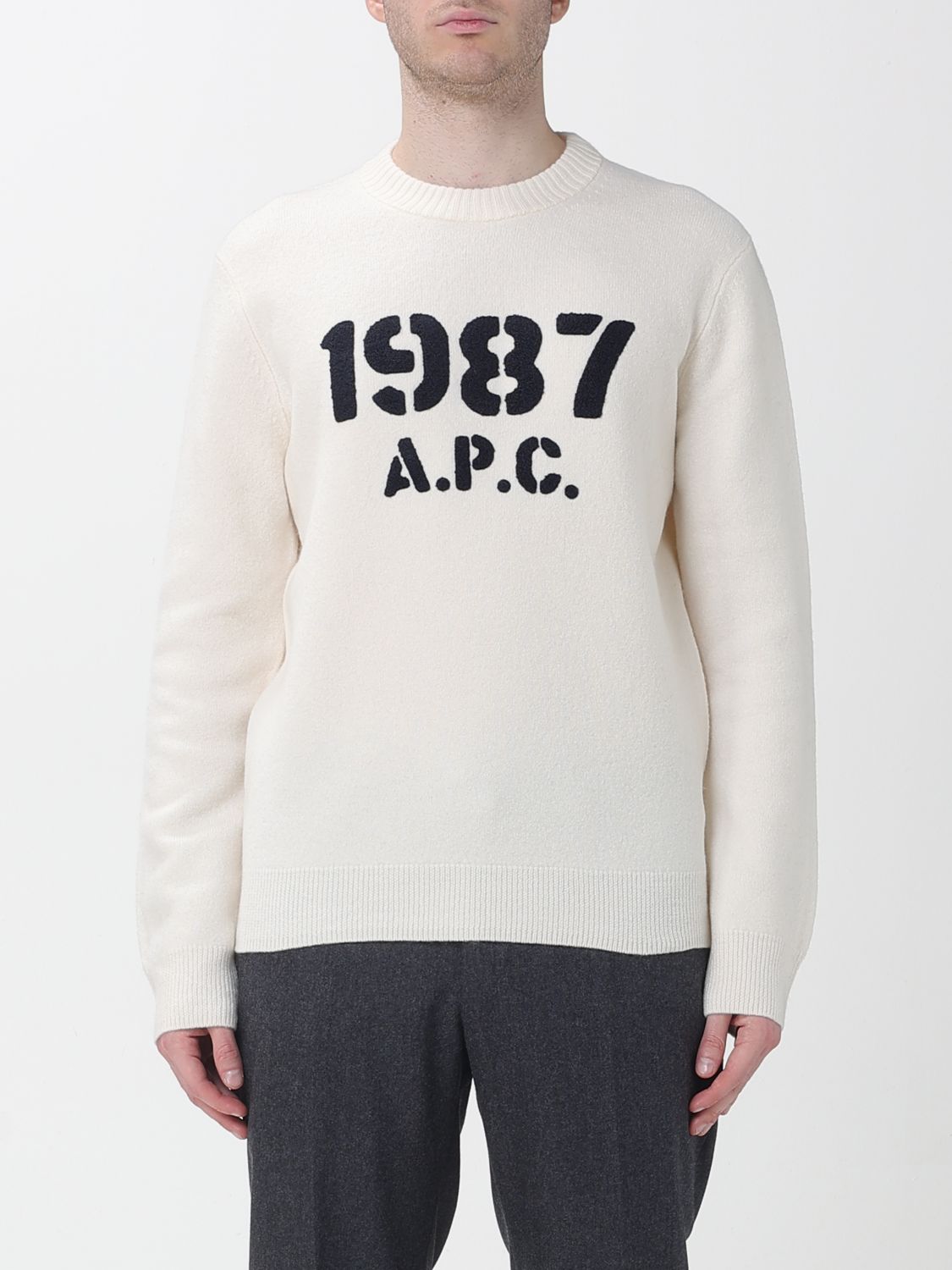 Apc Sweater A. P.c. Men Color Ecru In Neutral