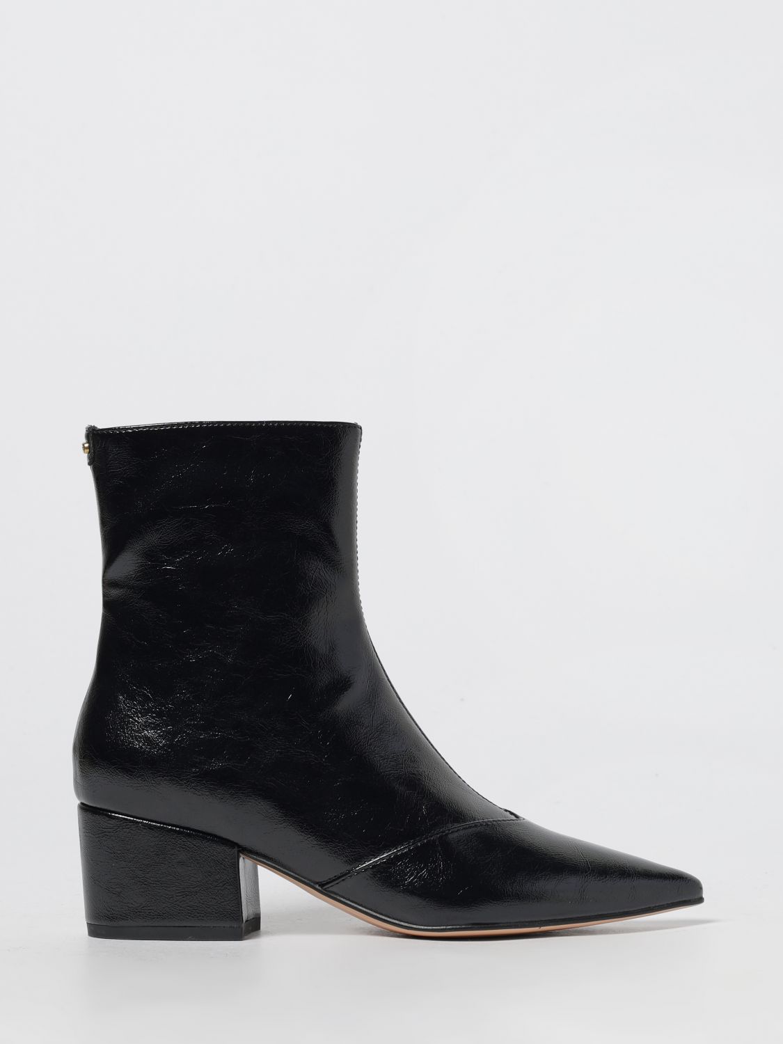 Twinset 55mm Leather Ankle Boots In Animal Print