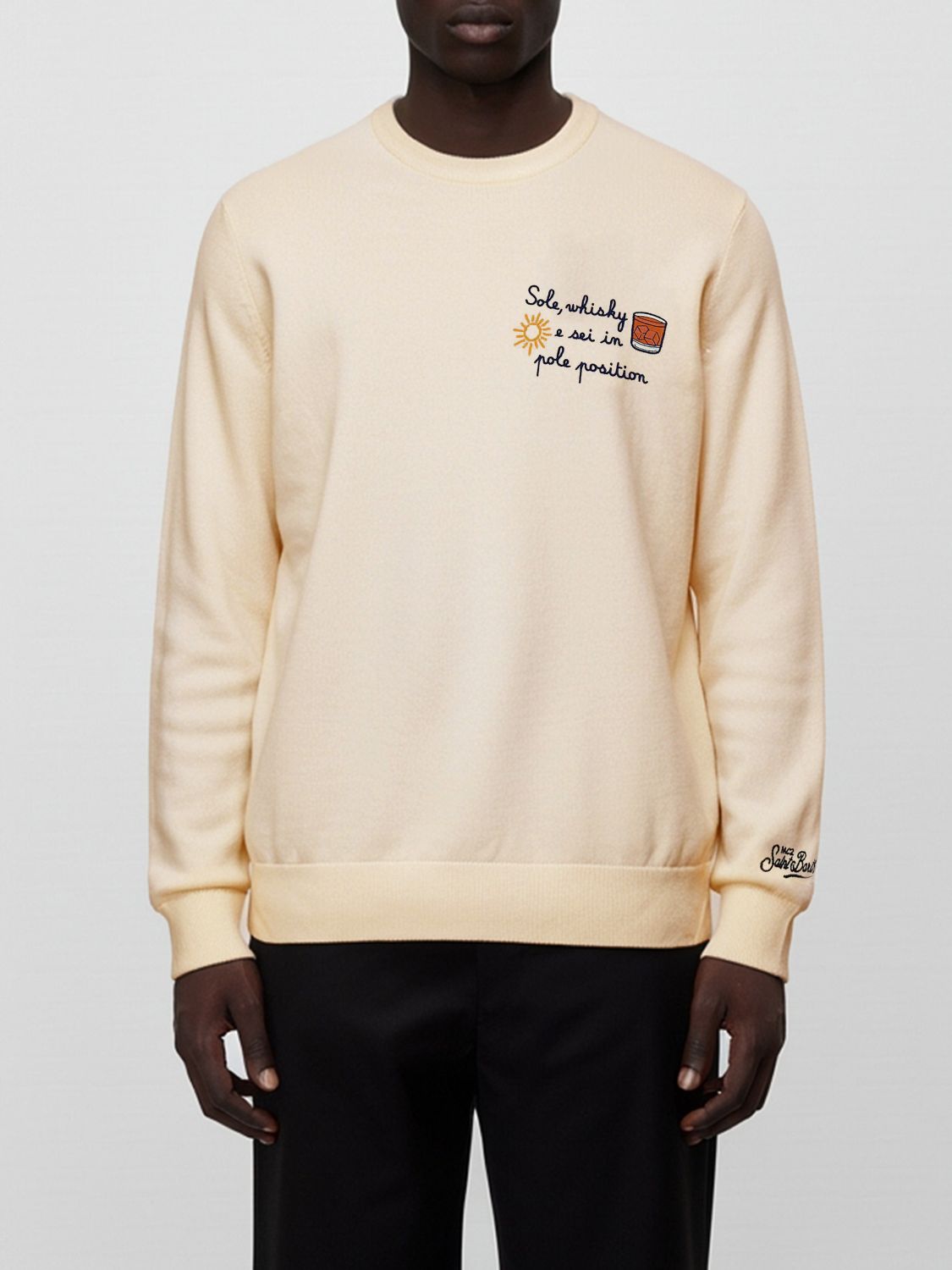 Mc2 Saint Barth Sweater Men Color White In Neutral