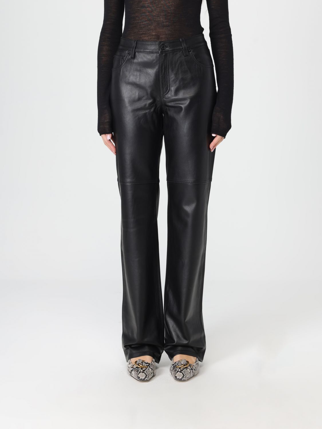 Michael Kors Pants  Woman Color Black In Animal Print