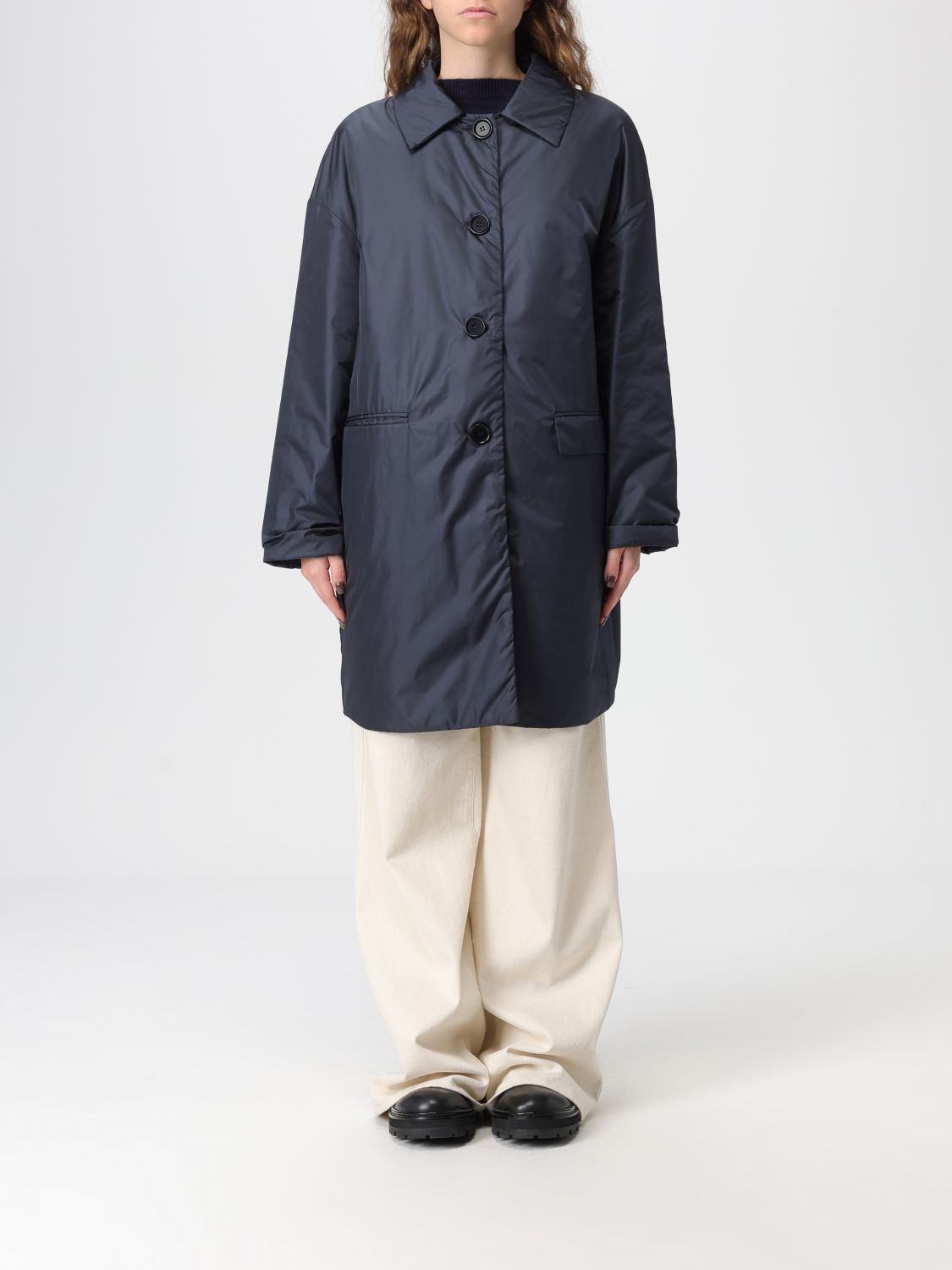 Aspesi Coat  Woman Color Blue In Blue