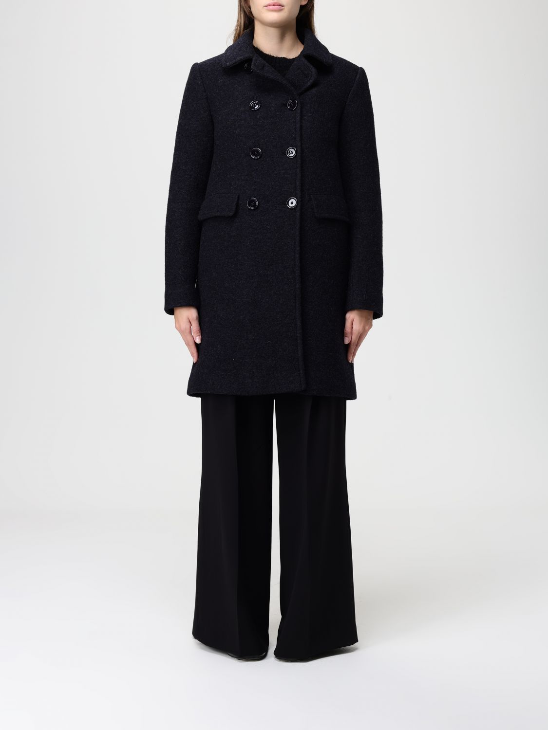 Aspesi Coat Woman Color Blue In Blue