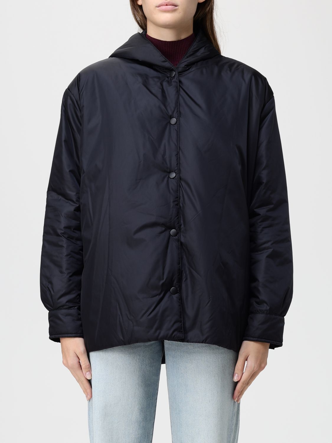 Aspesi Coat Woman Color Black In Blue
