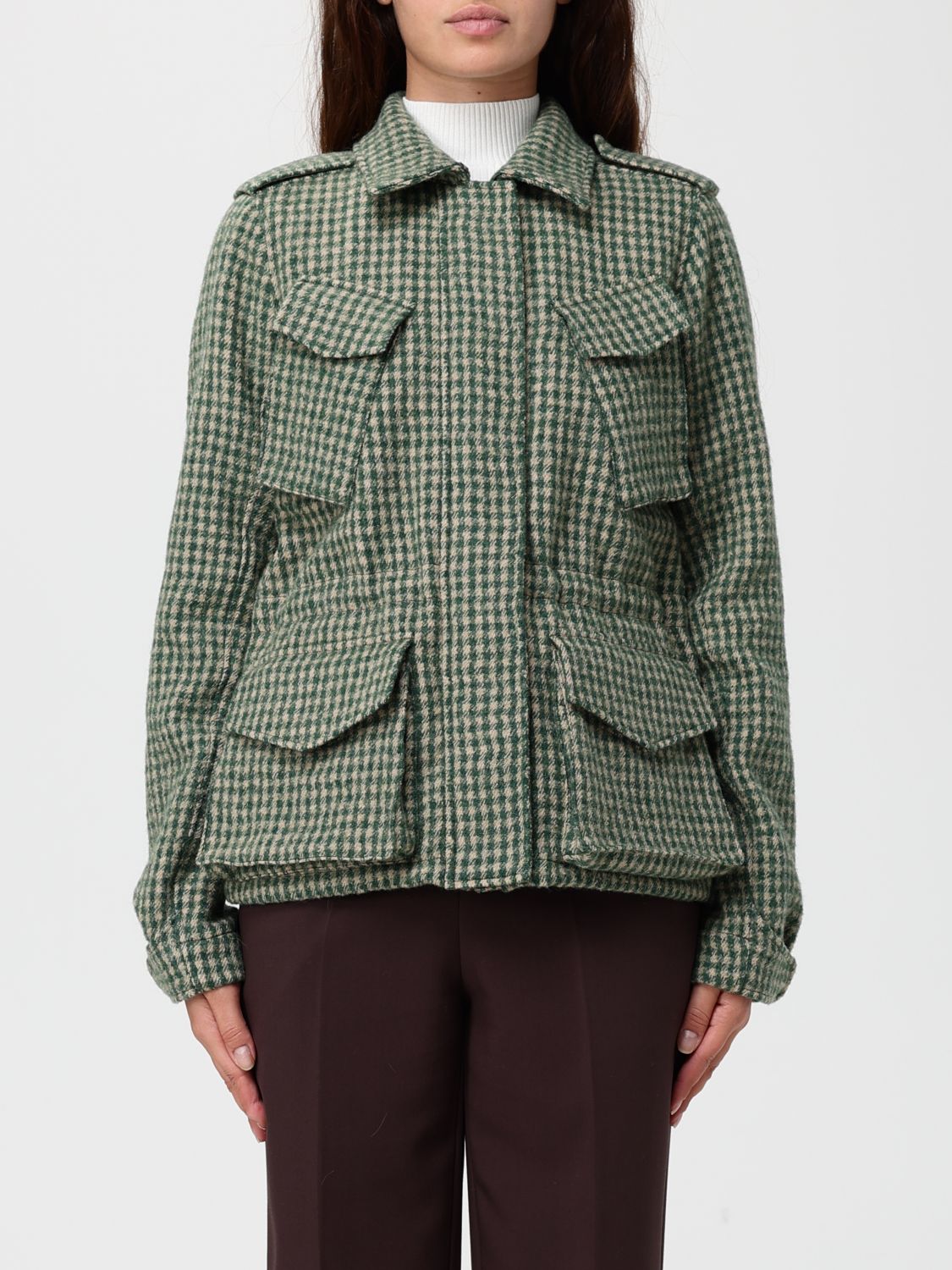 Aspesi Coat Woman Color Green In Green