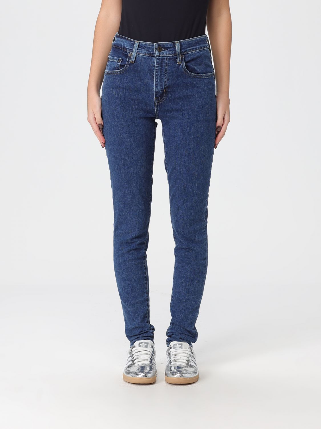 Levi's Pants Woman Color Denim In Blue