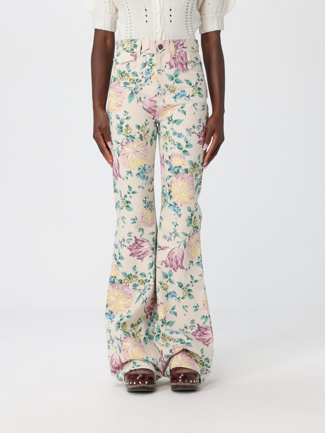 Chloé Jeans  Woman Color Gnawed Blue In Blue