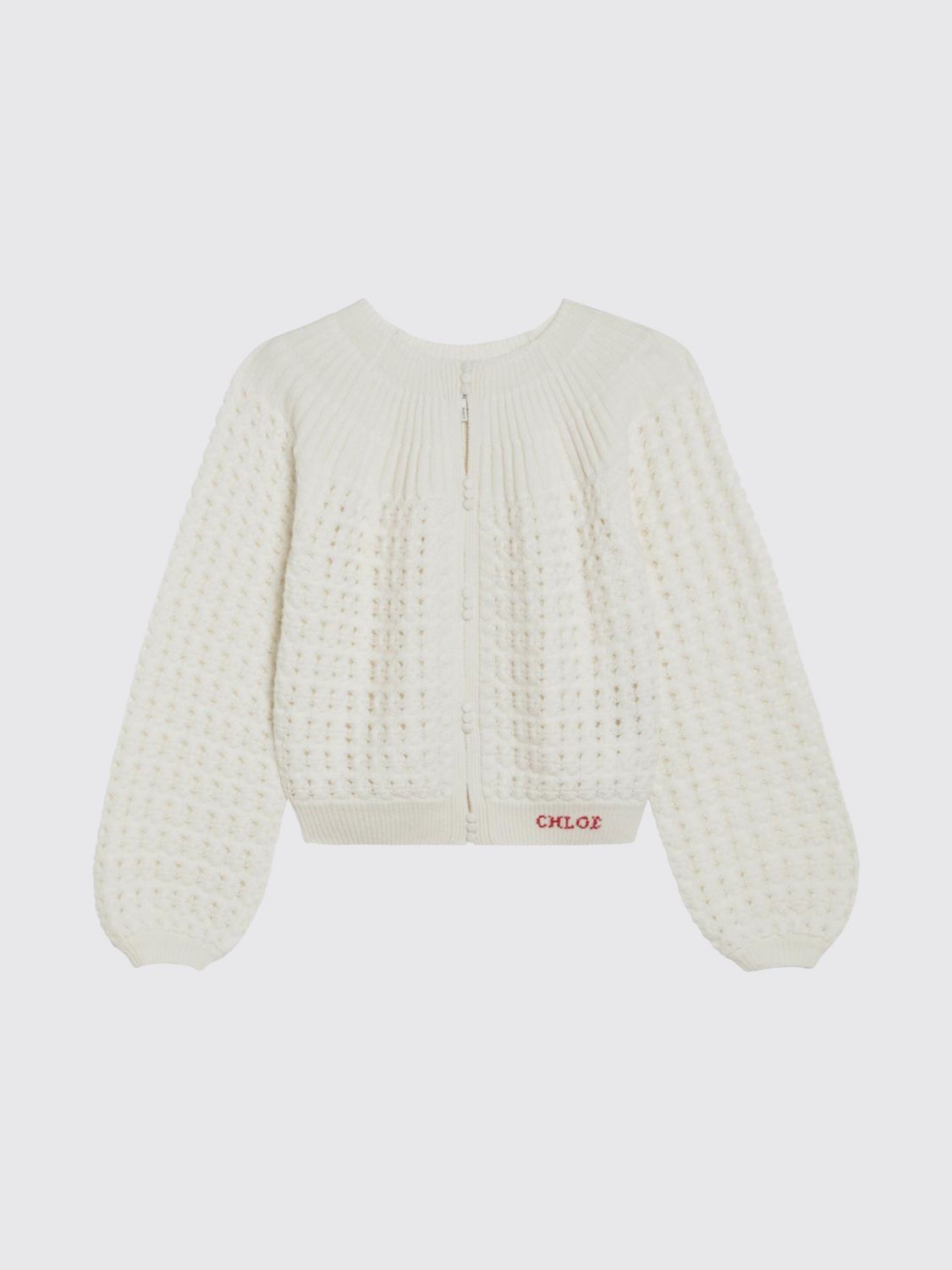 Chloé Cardigan With Logo In White