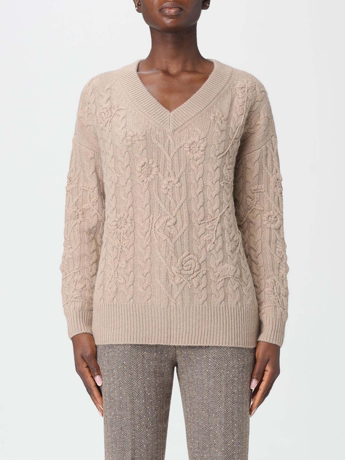 Ermanno Firenze V-necked Sweater In Multi