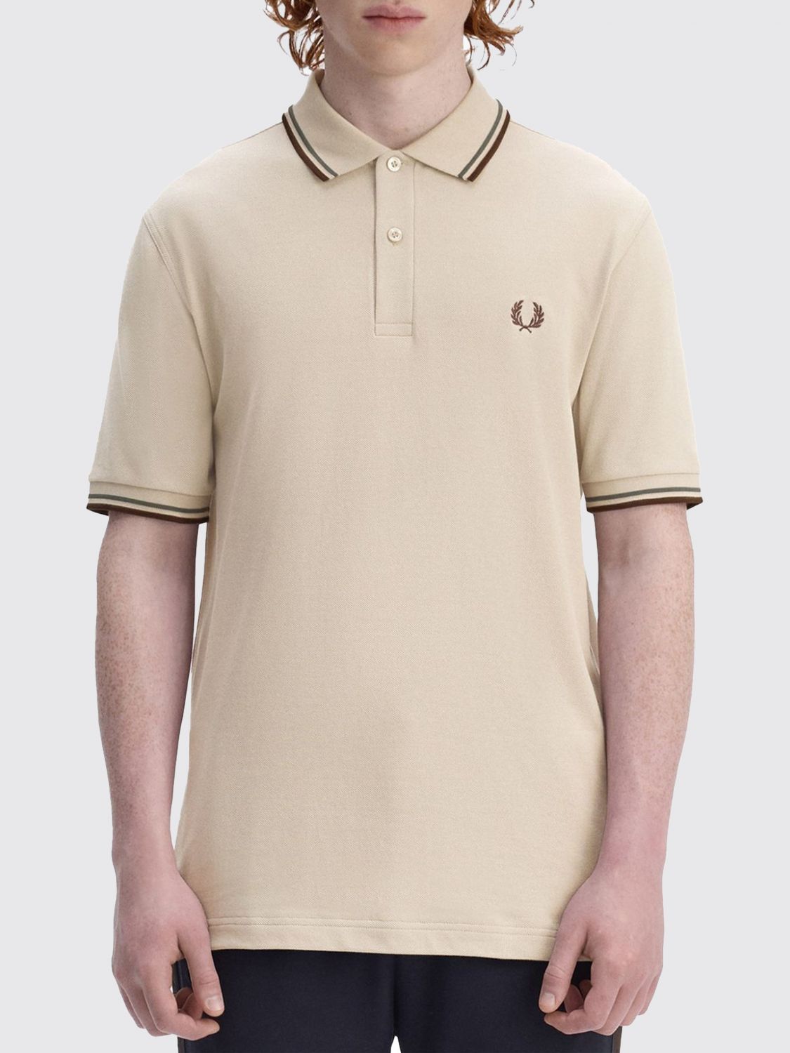 Polo in cotone con logo Fred Perry