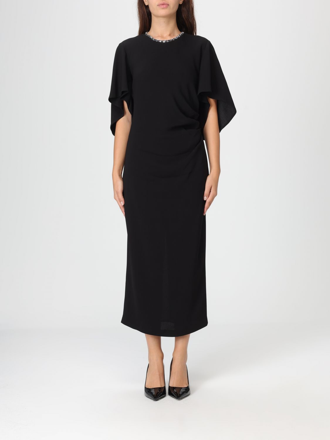 Pinko Dress With Jewelry Details In Black