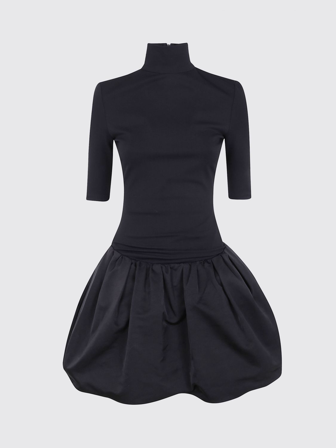 Magda Butrym Mini Dress With Balloon Skirt In Black
