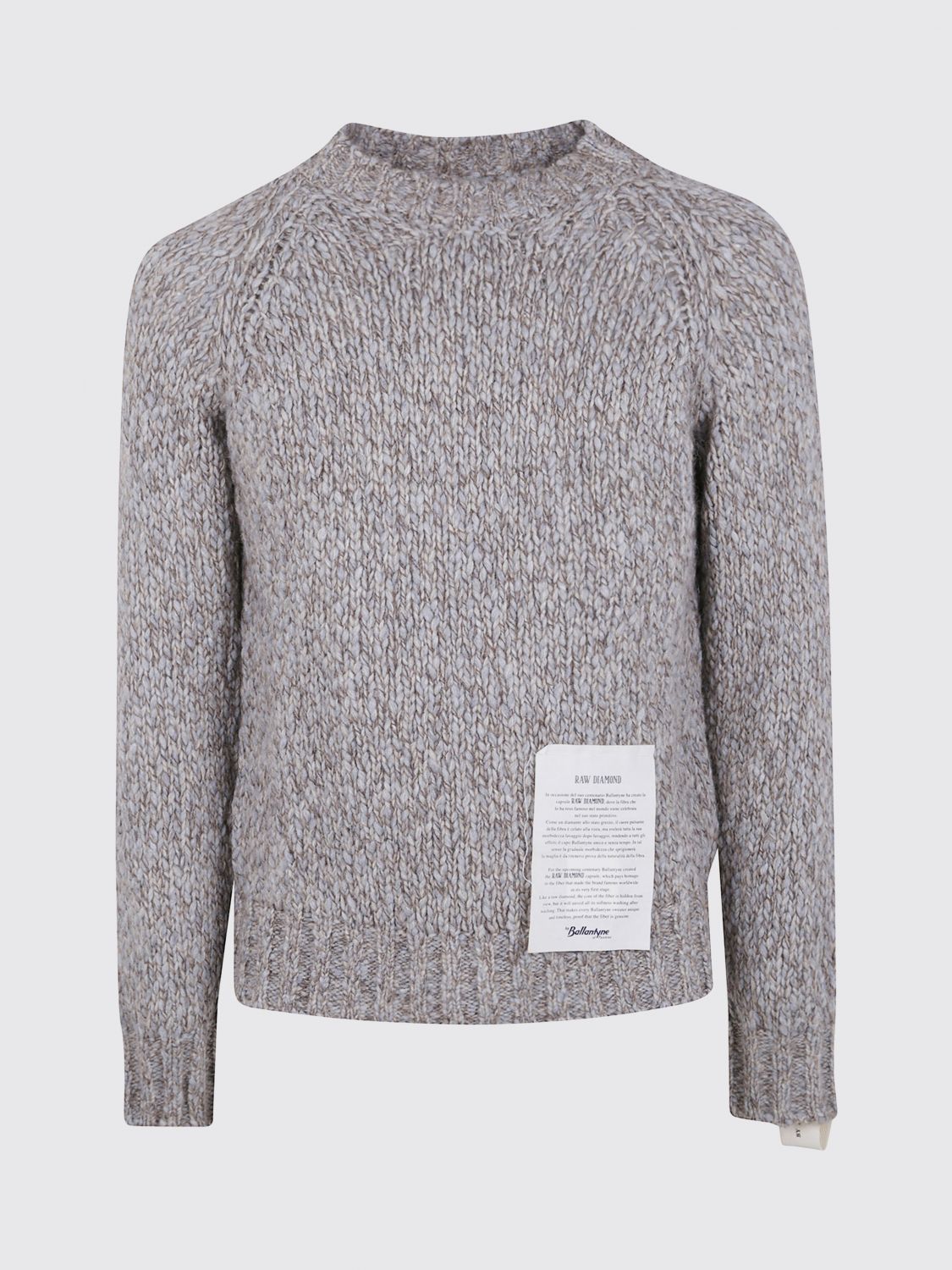 Ballantyne Raglan-sleeve Knitted Sweater In Neutral