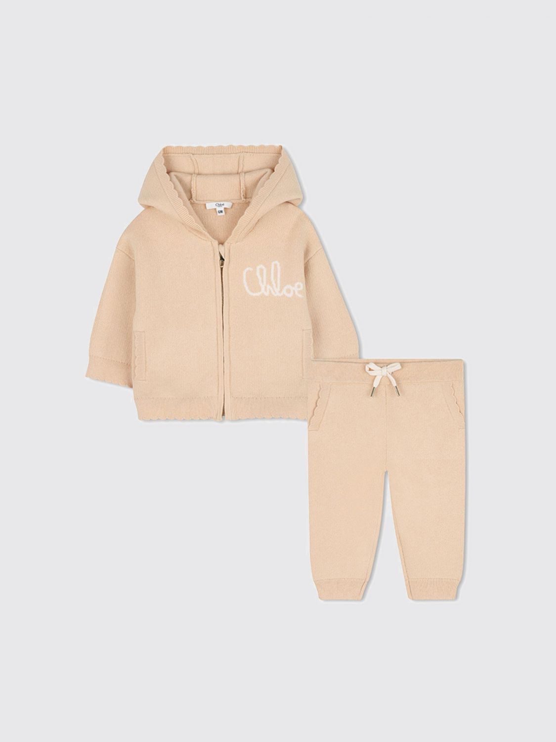 Chloé Romper Kids Color Beige In Neutral