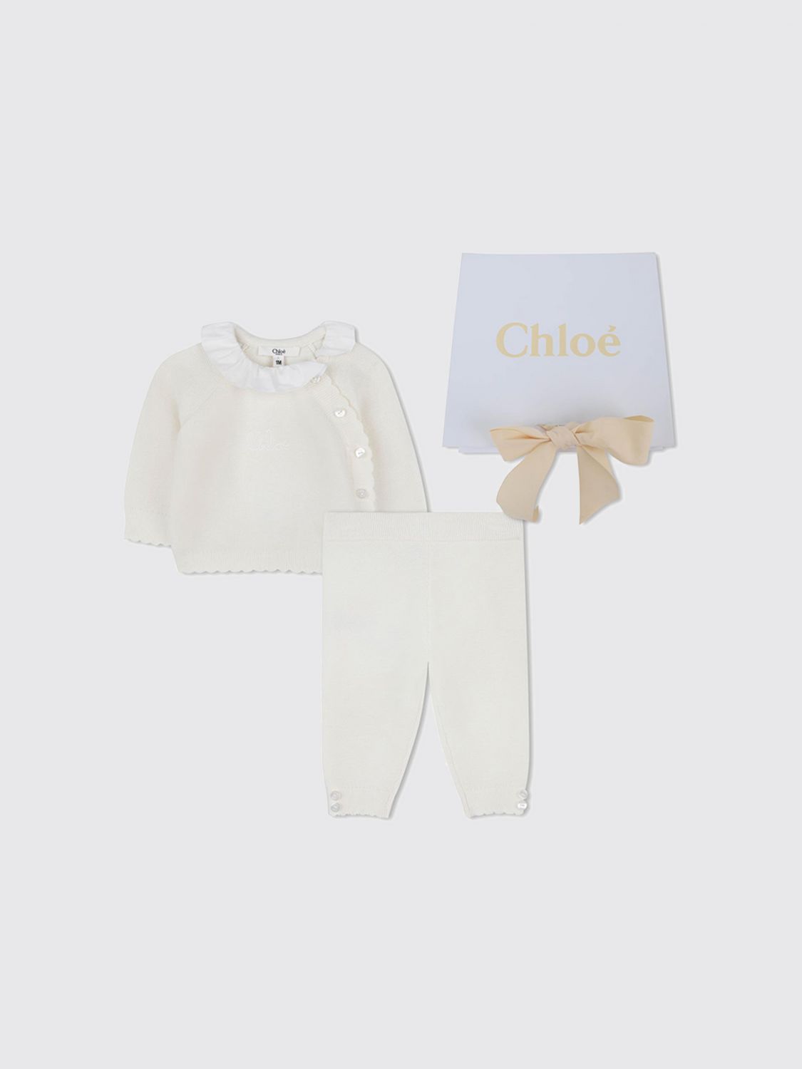 Chloé Romper Kids Color White In White