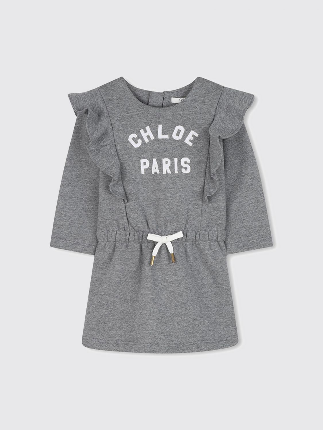 Chloé Romper Kids Color Grey In Gray