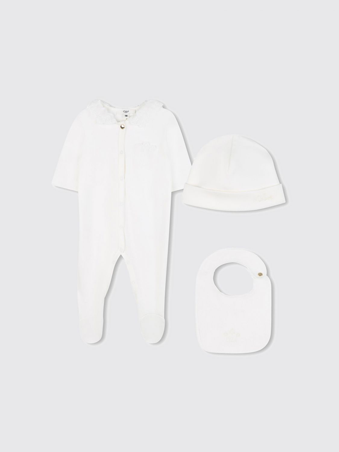 CHLOÉ Baby-Overall Kinder Farbe Weiß