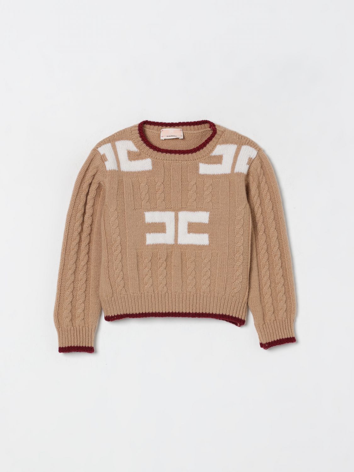 Elisabetta Franchi La Mia Bambina Sweater  Kids Color Honey In Brown